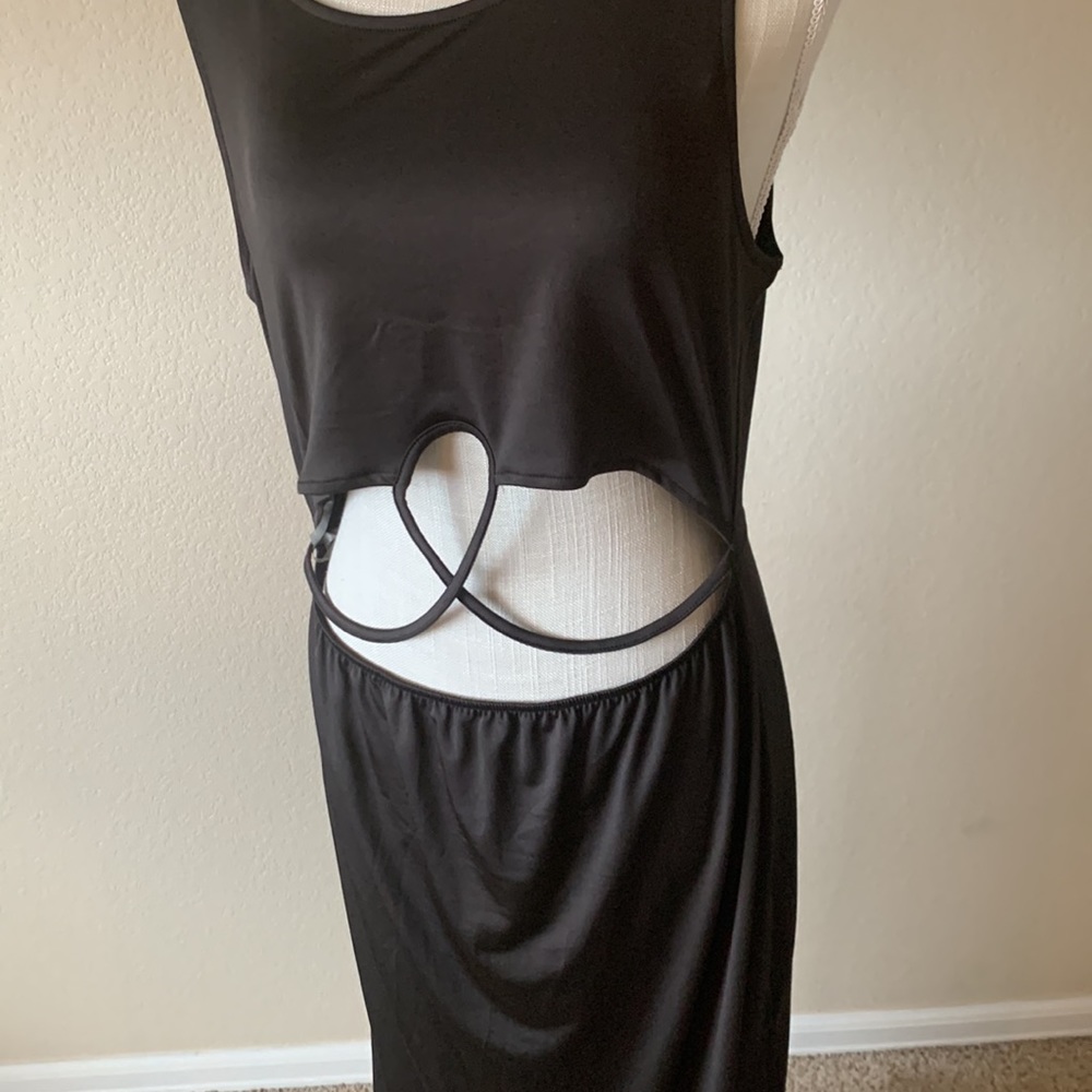 Cute and Sexy black Maxi with high slits. NWT, - Picture 5 of 12